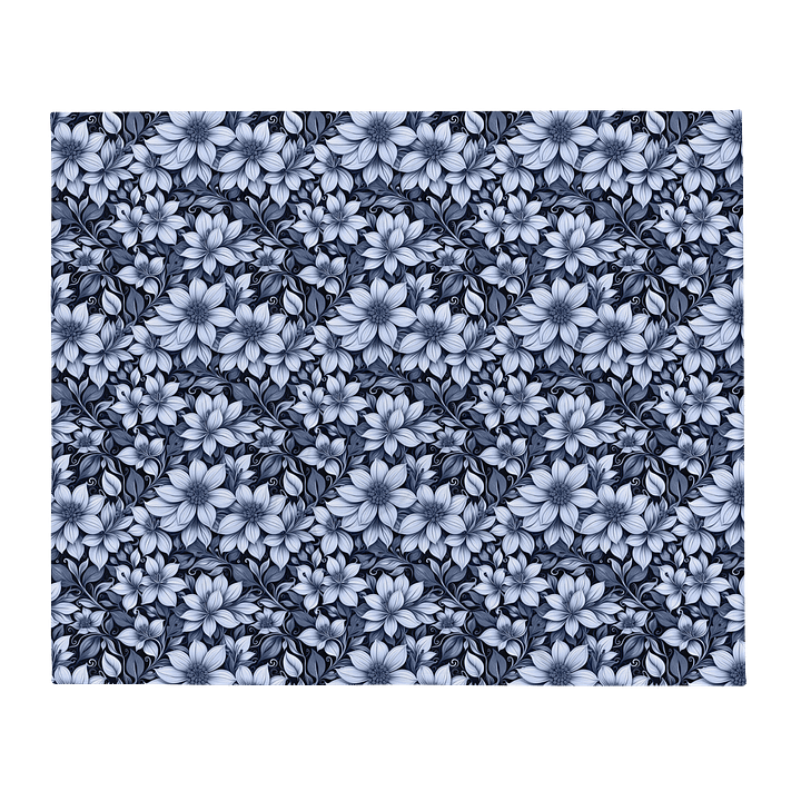 Indigo Flowers Blanket product image (2)