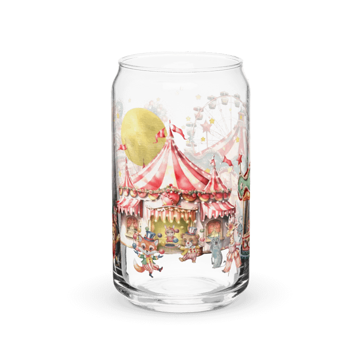 Midnight Circus Glass Can | 16oz – Whimsical & Elegant Drinkware product image (1)