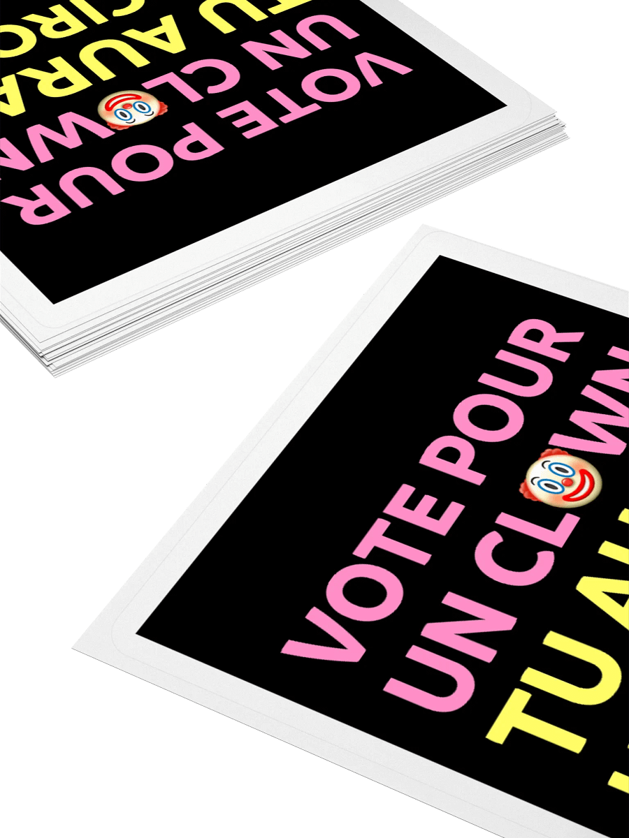 Vote pour un clown • funny like a clown edition sticker product image (4)