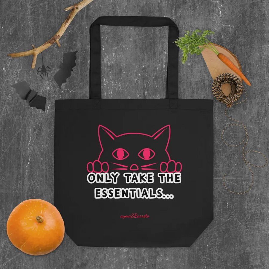 Neon Cat Essentials Tote Bag product image (6)