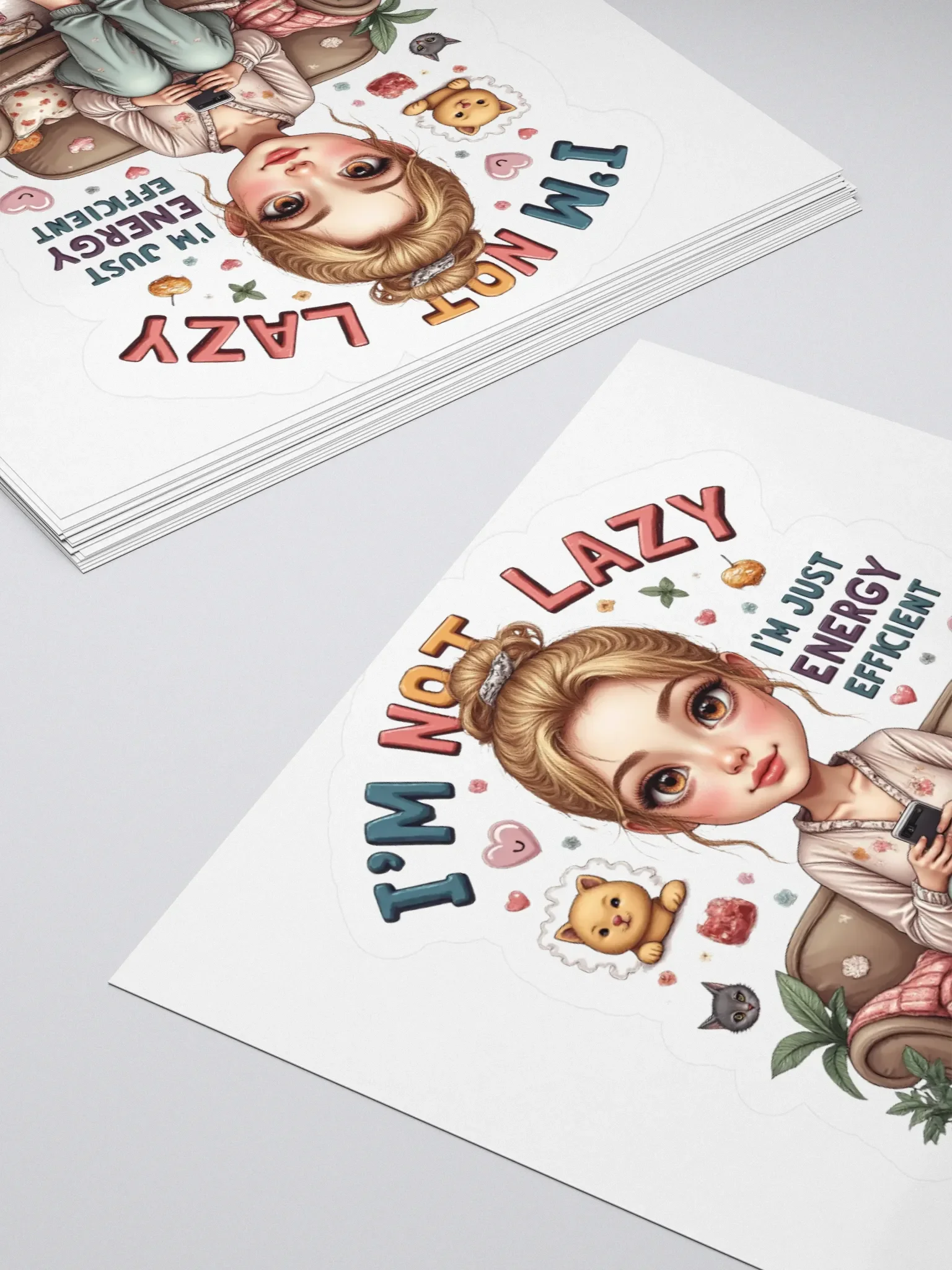 I'm Not Lazy I'm Energy Efficient Stickers product image (11)