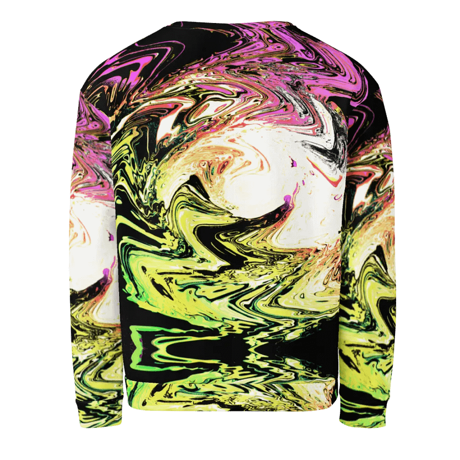 Abstract Neon Daisy Swirl Unisex Sweatshirt product image (4)