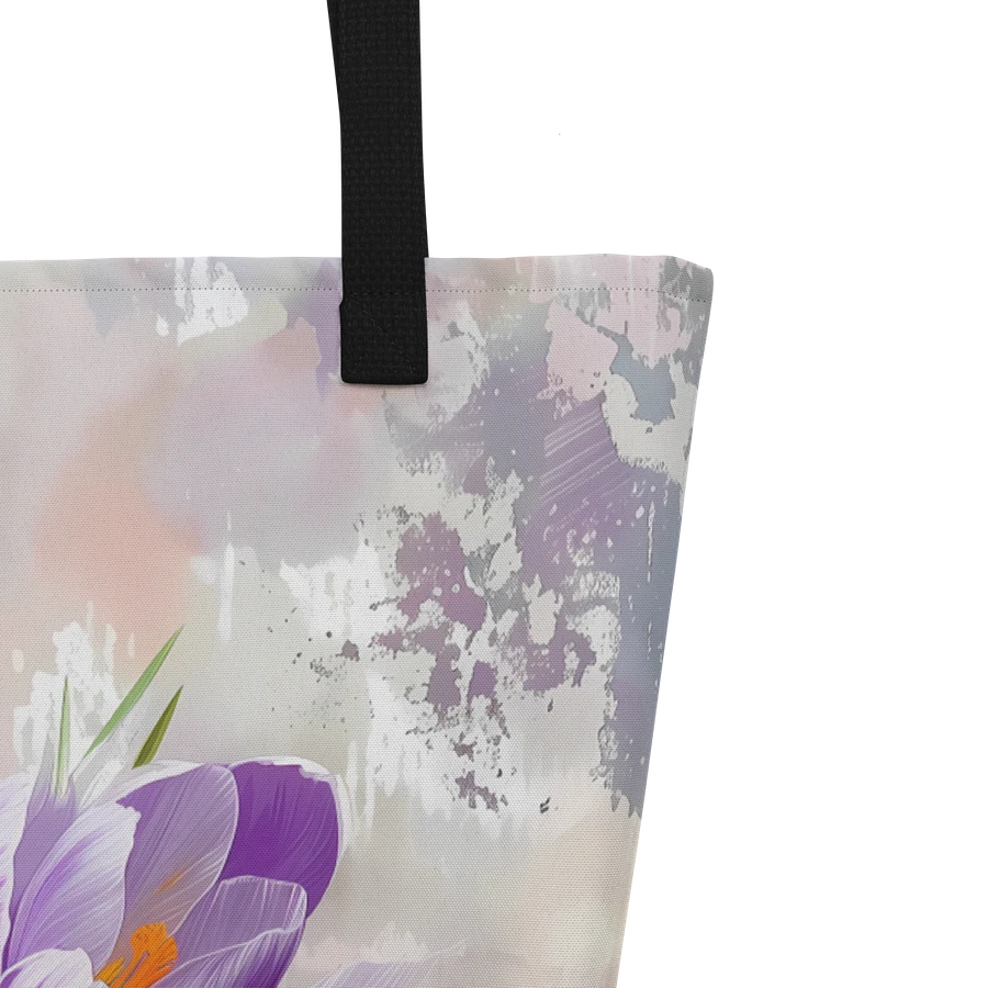 Tote Bag: Vintage Purple Crocus Flowers Floral Design product image (5)