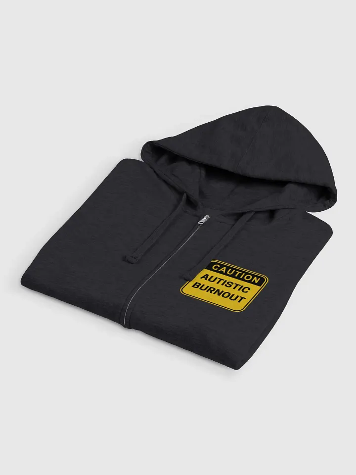 CAUTION: ASD BURNOUT (sm. design) zip-up hoodie product image (2)