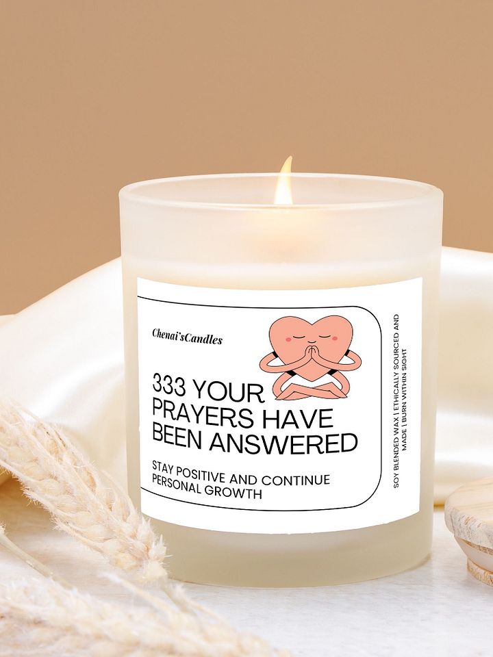 333 Prayers answered Frosted Candle product image (2)