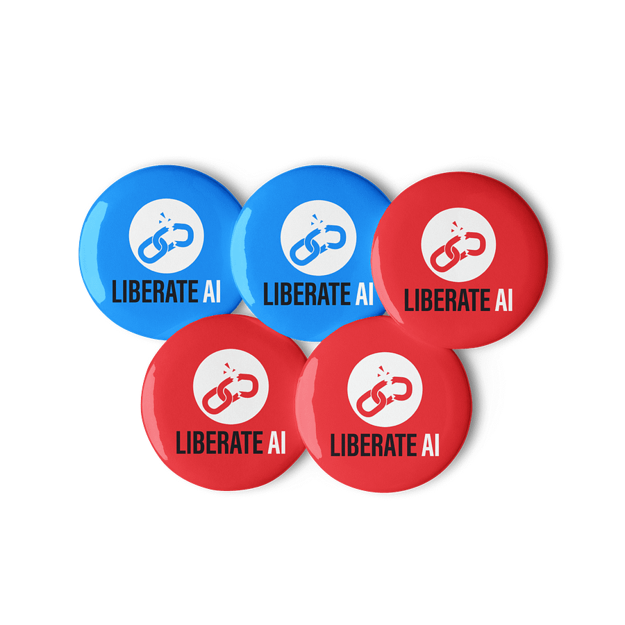 Liberate AI Movement Button Pins product image (3)