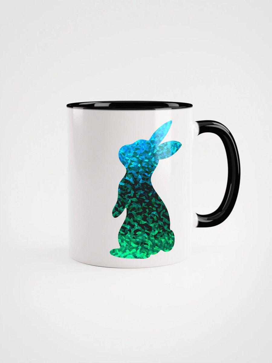 Blue & Green mosaic effect Rabbit Mug product image (1)