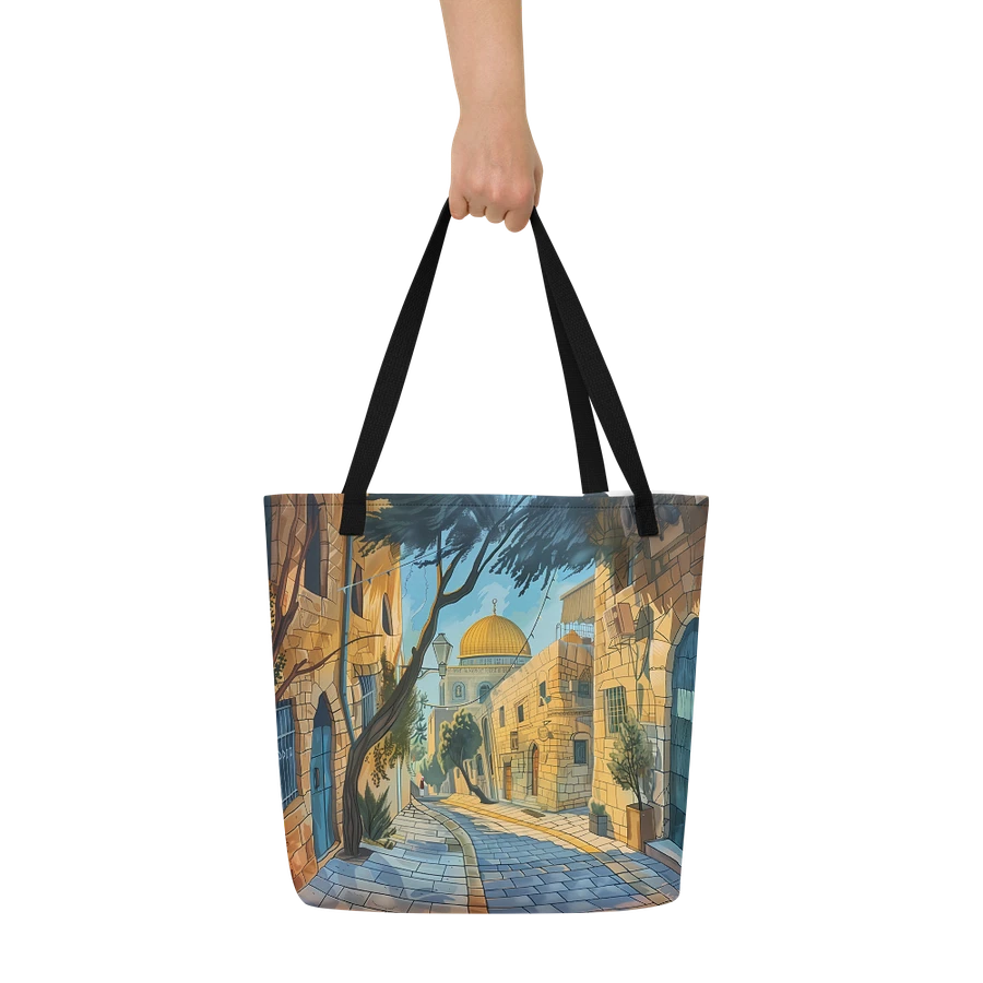 Tote Bag: Old Jesusalem Cityscape Historical Traveler Theme Design product image (6)