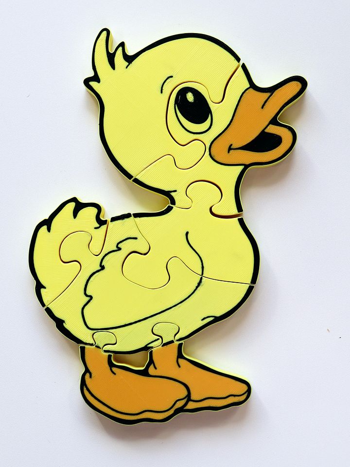 Duckling 3D Printed Jigsaw Puzzle – A Quacking Good Time for Kids! product image (1)