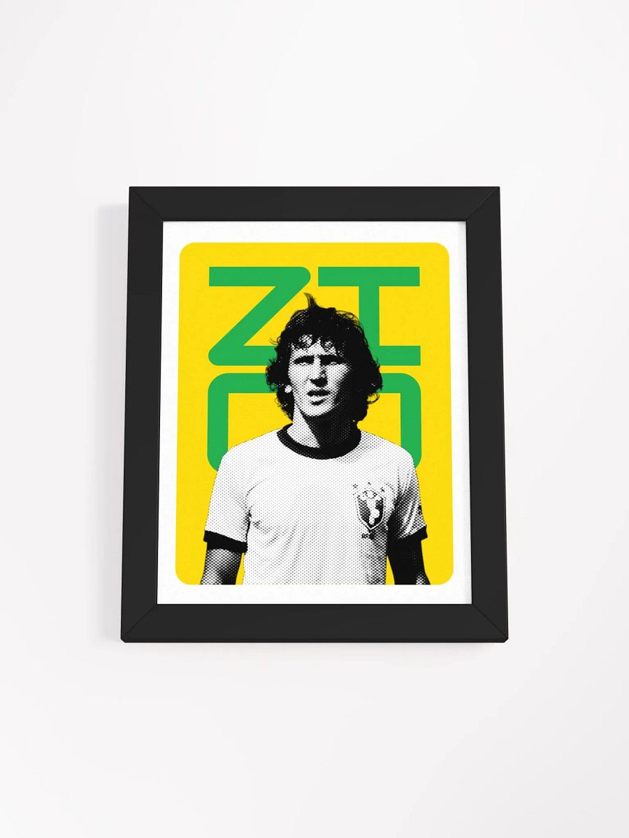 Zico BW Brazil Name Art Framed Print product image (4)