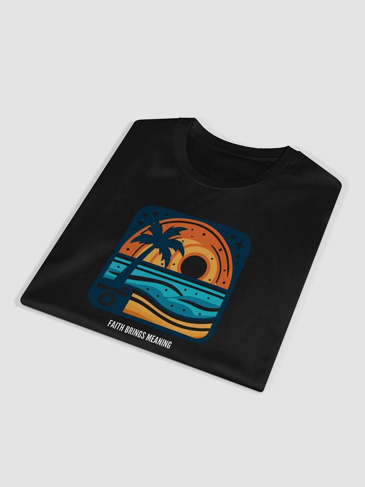 Sunset Serenity Unisex T-Shirt | AI Design Faith brings meaning product image (1)