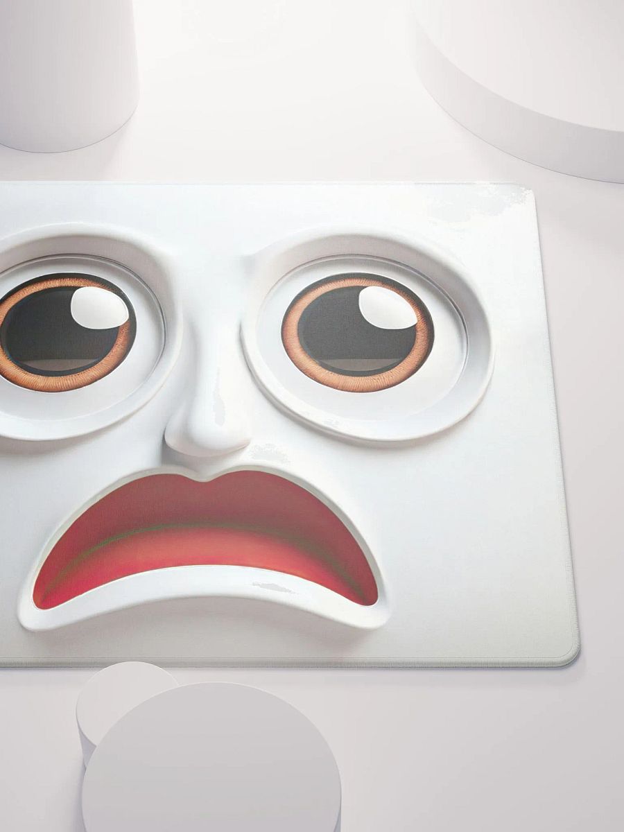 Whimsical Surprised Face Mouse Pad: Add Playfulness to Your Workspace! product image (5)