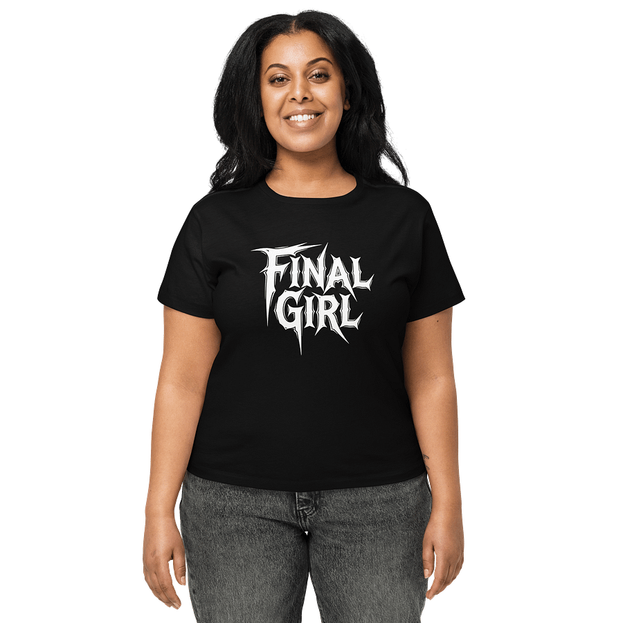Womens Final Girl White on Black Tee product image (1)