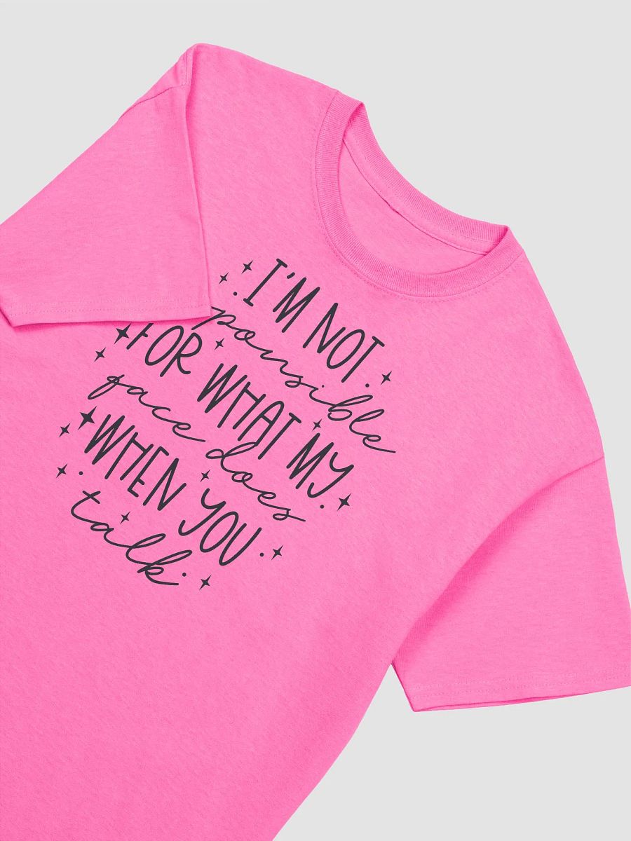 Facial Expression Unleashed Tee: Beware, Words May Cause Reactions! product image (4)