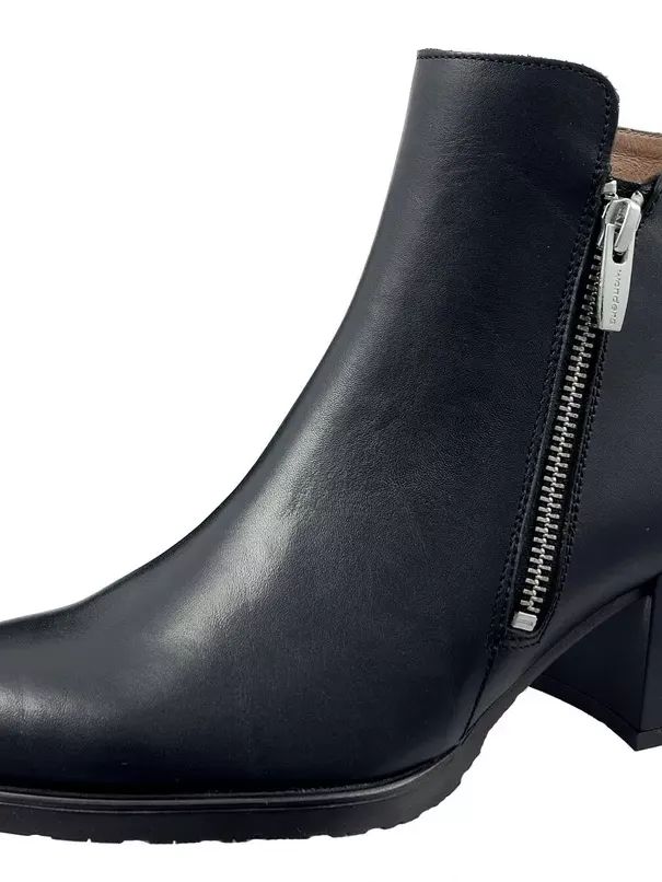 Wonders: Women's Ankle Boots With Heel Black Leather H-3520 product image (5)
