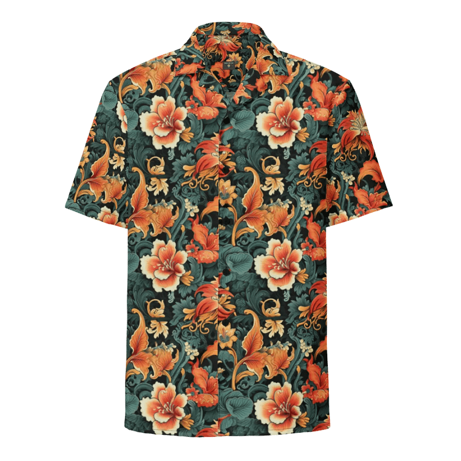 Sunset Flowers | Unisex Hawaiian Shirt product image (5)