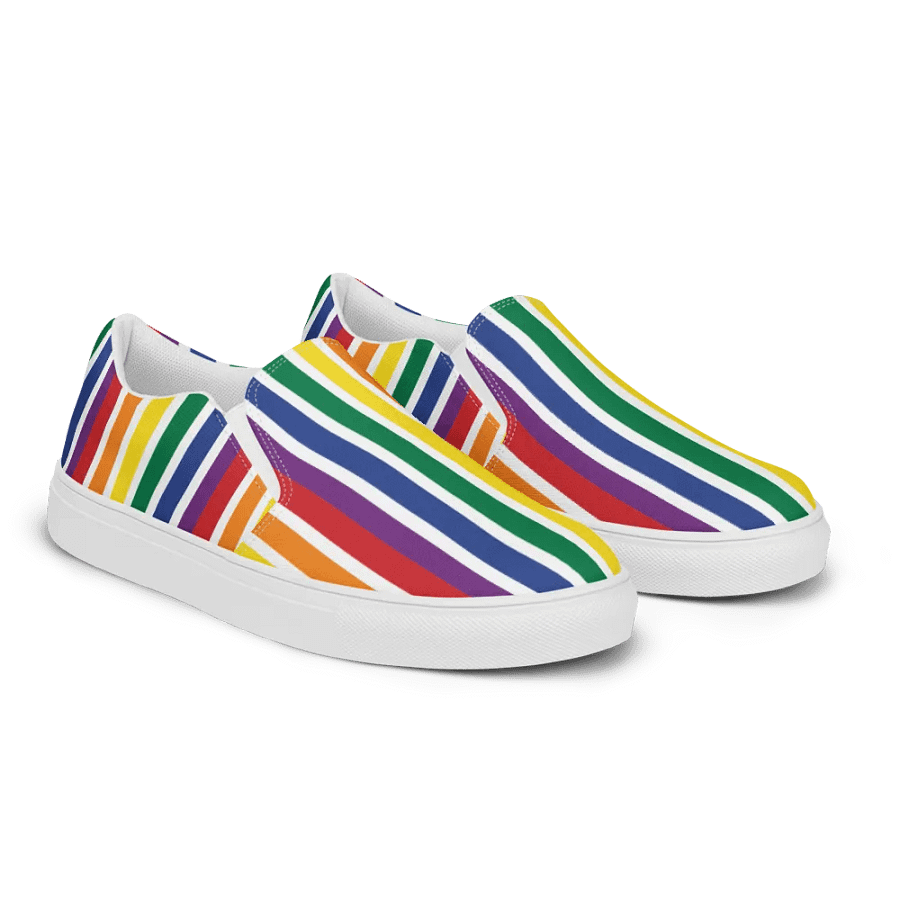 Rainbow Stripe Men's Slip On product image (8)