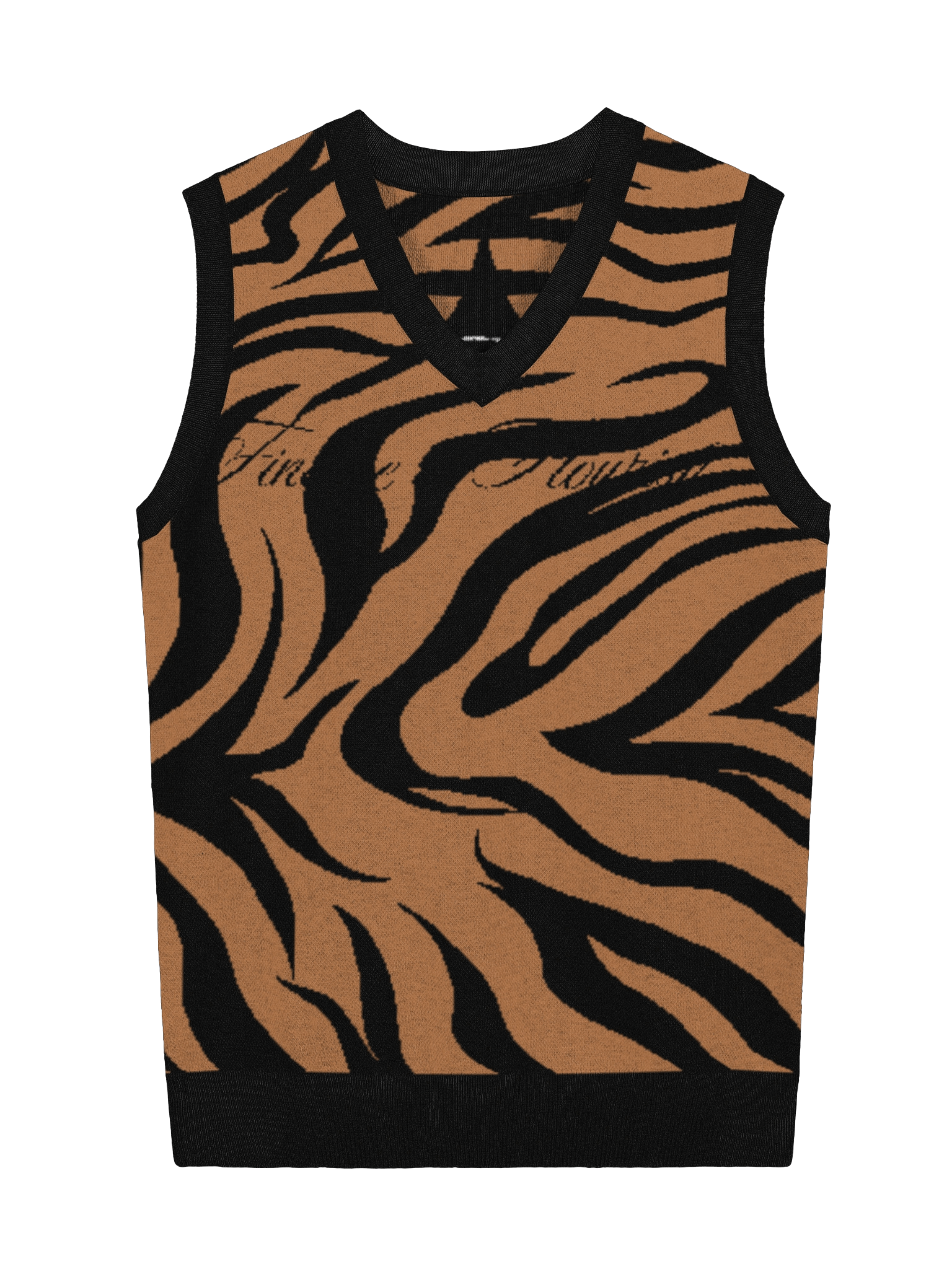 F&F Tiger Style Knitted V-Neck Vest product image (2)