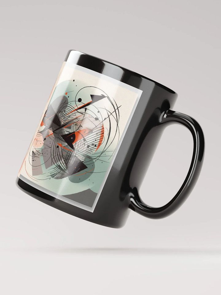 Unique Black Coffee Mug with Eye-Catching Abstract Designs | Choose from 11 or 15 oz product image (4)