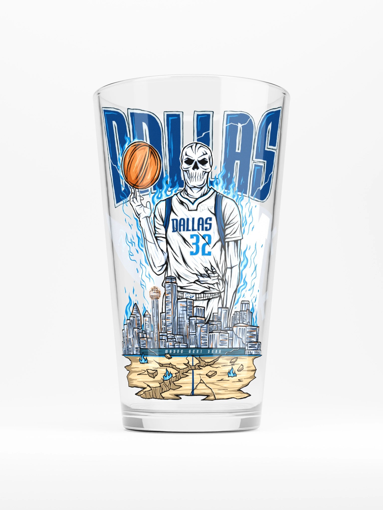 Dallas, Welcome to Basketball Pint Glass product image (1)