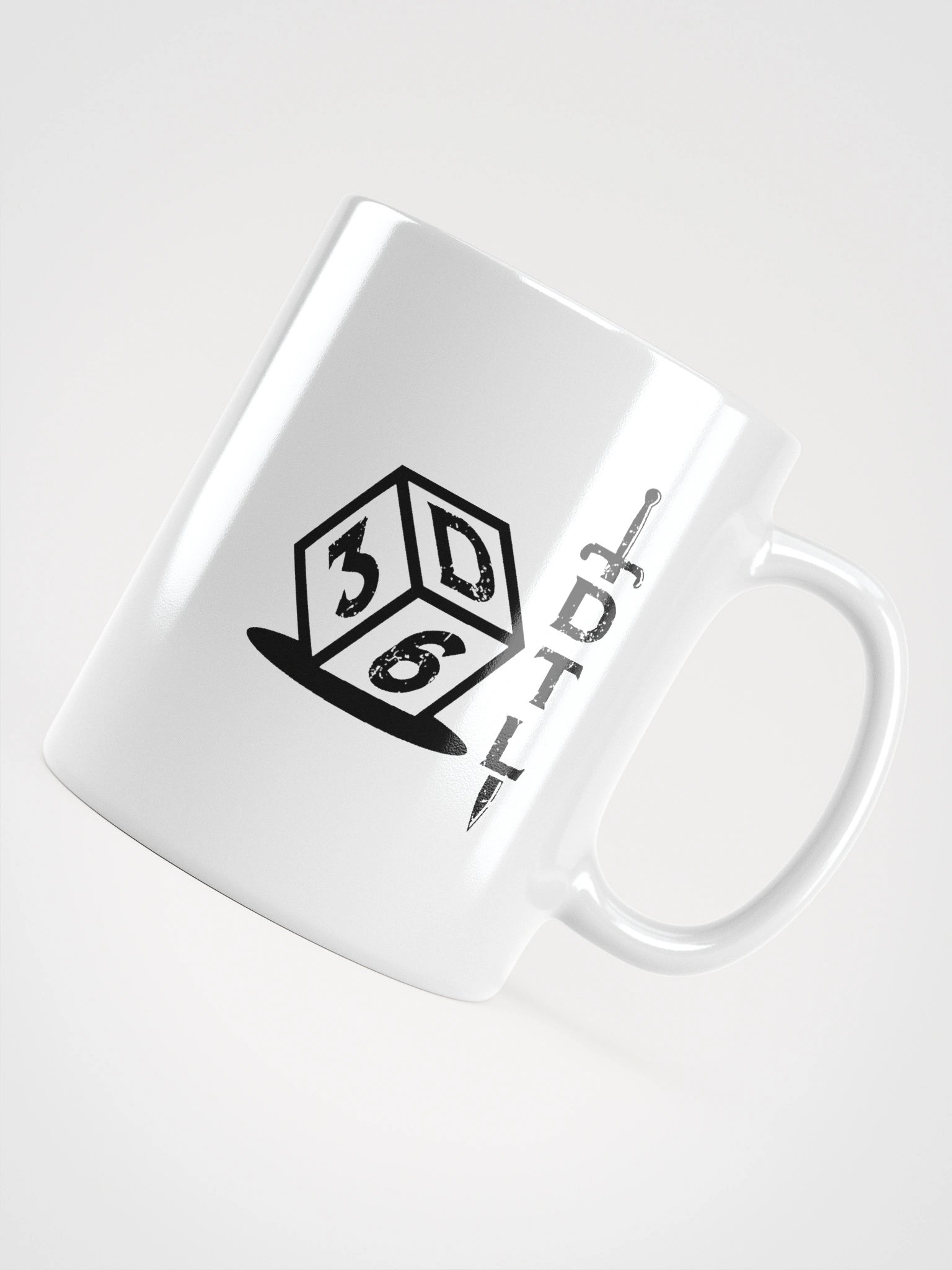 3d6 DTL Vertical Logo on Light Mug product image (15)