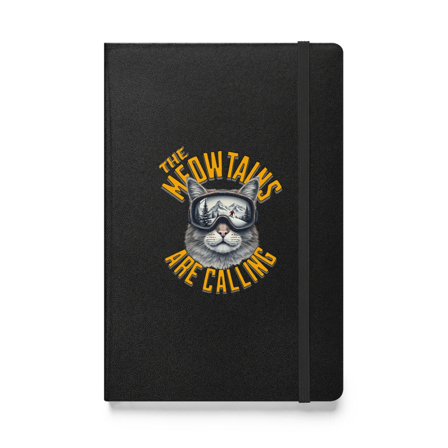 The Meowtains Are Calling Cat Skiing Hardcover Journal product image (1)