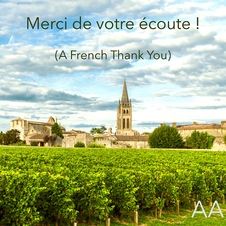 Merci De Votre Ecoute! (A French Thank You) product image (1)