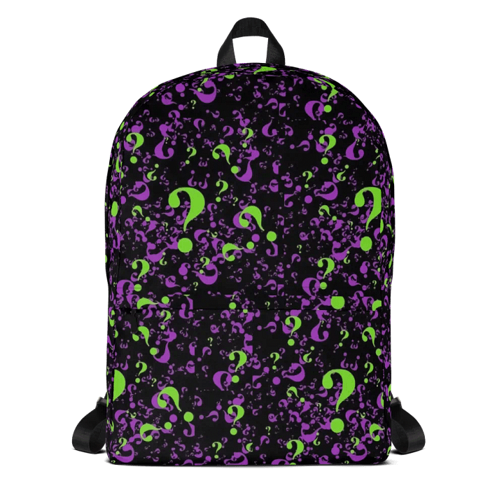 Green and Purple Riddler / All-Over Print Backpack product image (2)