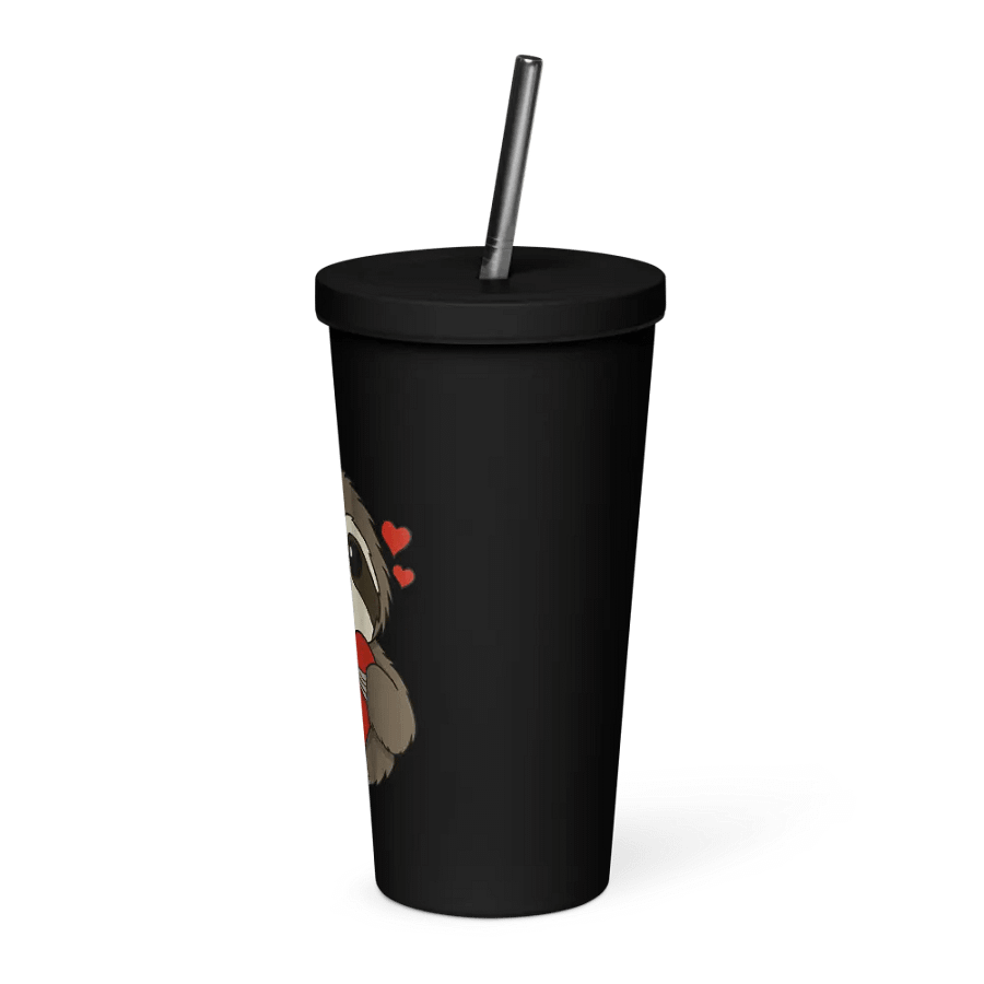 Insulated Tumbler with a Straw - Heart product image (7)