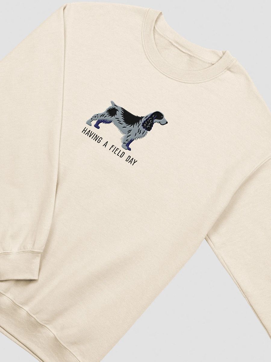 Having a Field Day Sweatshirt (Embroidered) of a Field Spaniel(Blue Roan) product image (15)