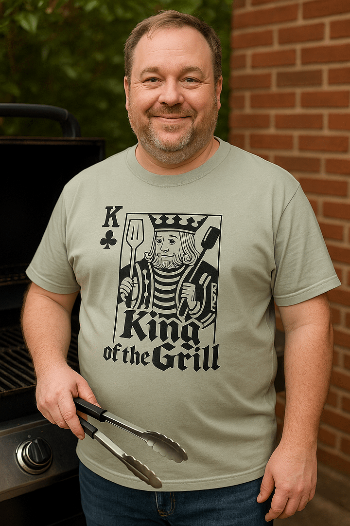 "King of the Grill" | Premium Comfort Heavyweight T-Shirt | BBQ Master Apparel product image (1)
