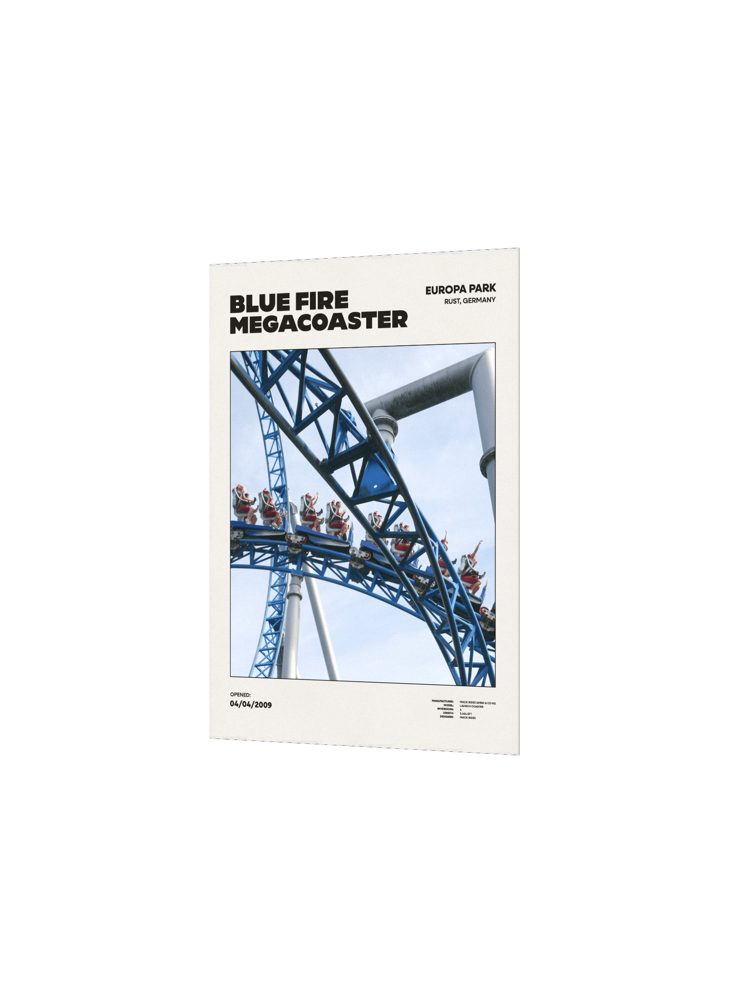 Blue Fire Megacoaster Premium Poster product image (5)