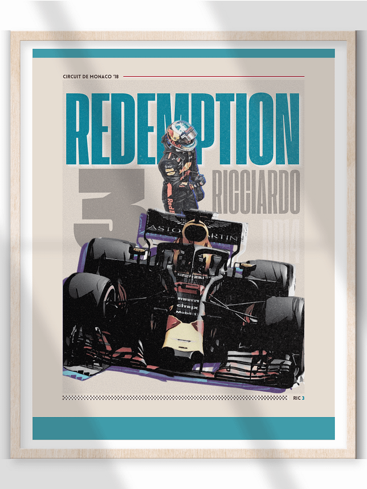 Daniel Ricciardo Monaco GP 2018 | Printable Poster product image (1)