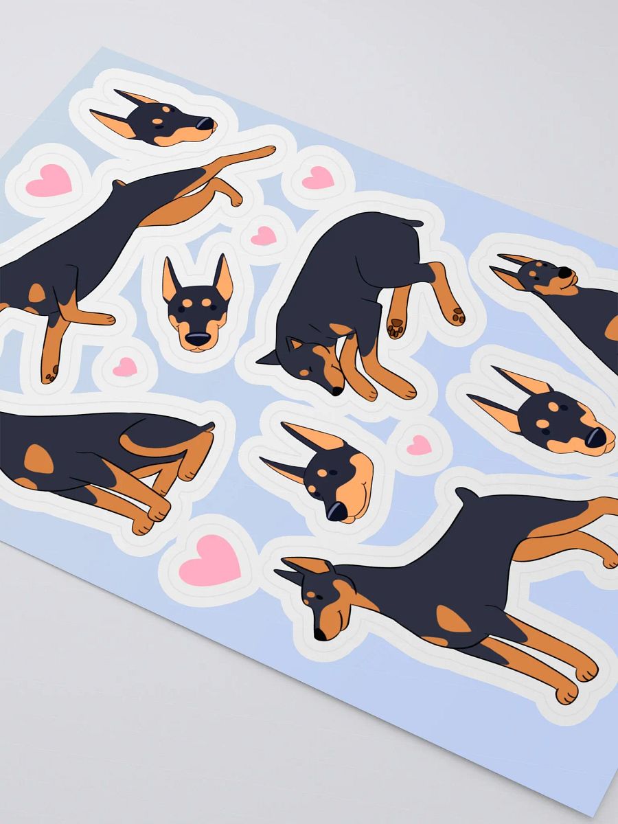 Doberman Pinscher Love Sticker Sheet product image (3)