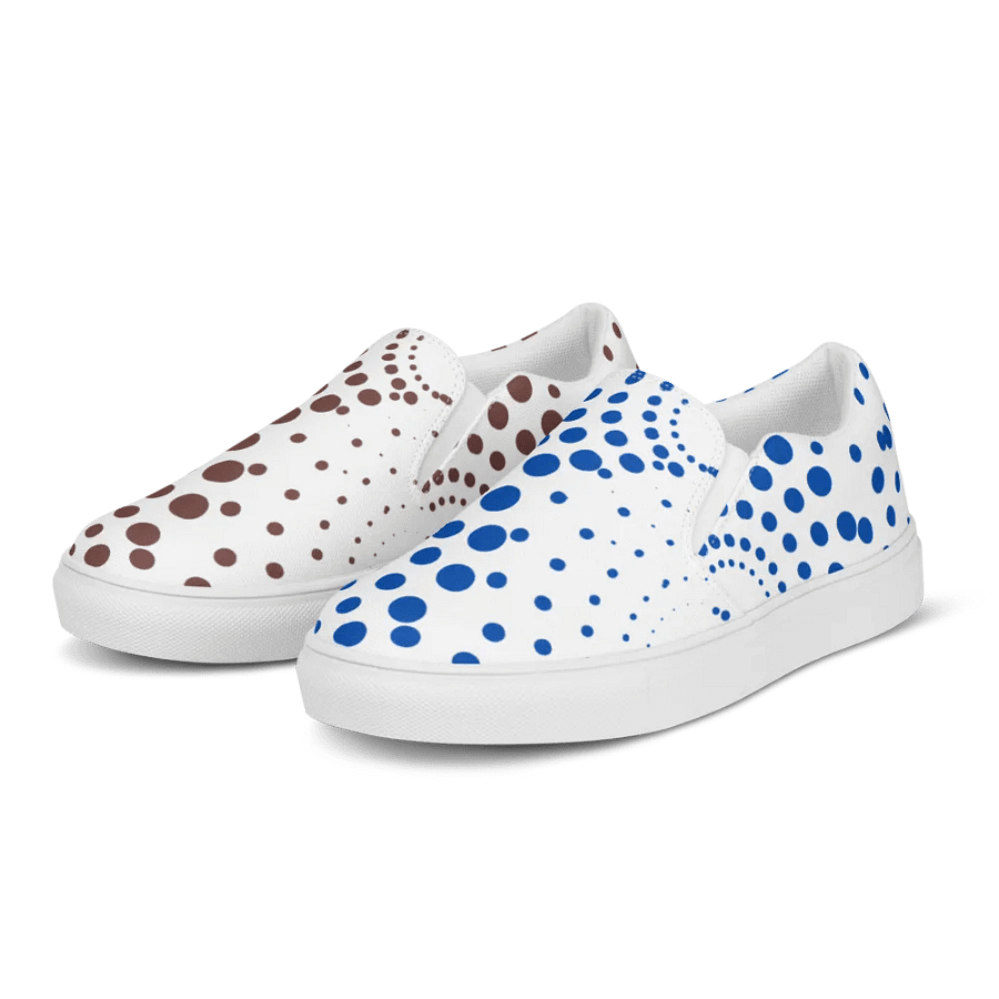 Blue Brown Men's Slip-On Canvas Shoes product image (3)