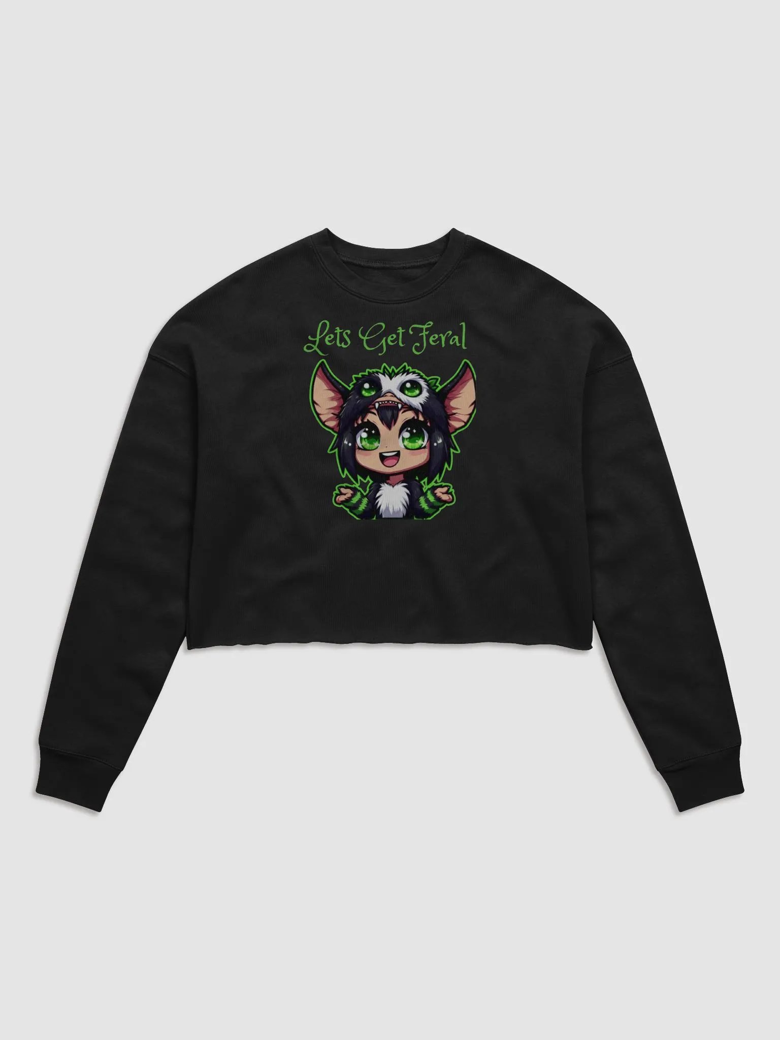 lets get feral womens fleece crop sweatshirt product image (1)