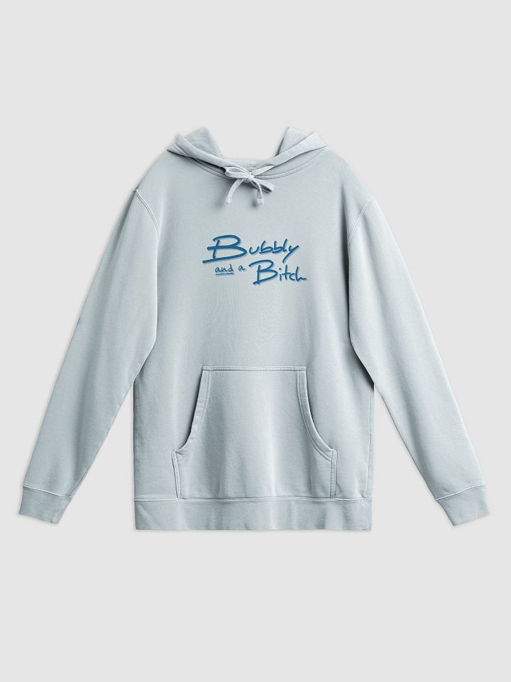 Bubbly and a B*tch (teal shadow design) printed pigment hoodie product image (19)