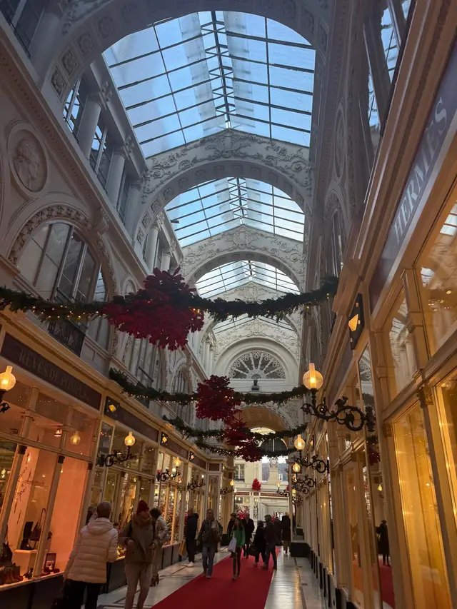 A short shopping arcade built in 1840 and opened in 1843. Just beautiful. And we found a chocolate shop. Score! #nantes #passagepommeraye #travel #traveltok #adventure 