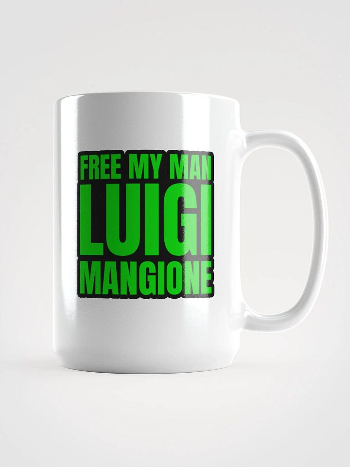 FREE MY MAN LUIGI MANGIONE White Glossy Mug product image (1)