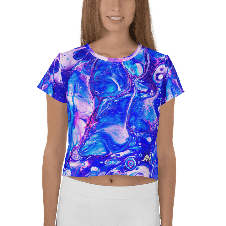 Bubblegum Fluid Acrylic Crop Tee product image (1)
