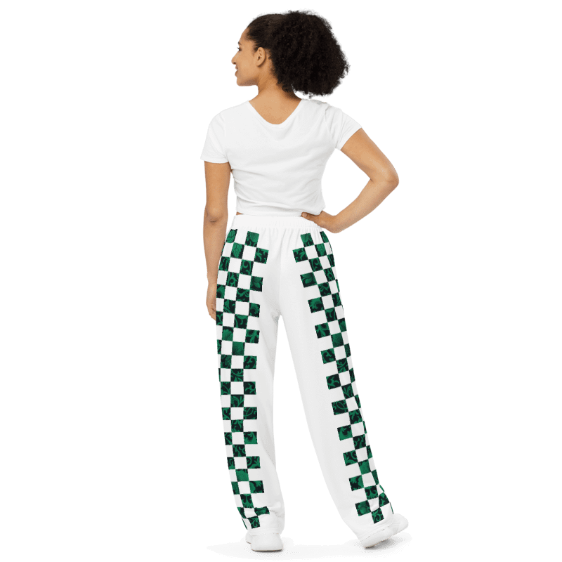 Premium CONTRAST™ Green Checkered Pants Unisex 2XS - 6XL Sizes product image (5)