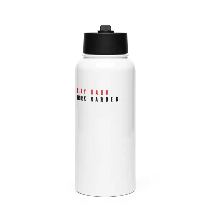 PLAY HARD WORK HARDER Stainless Steel Water Bottle product image (1)