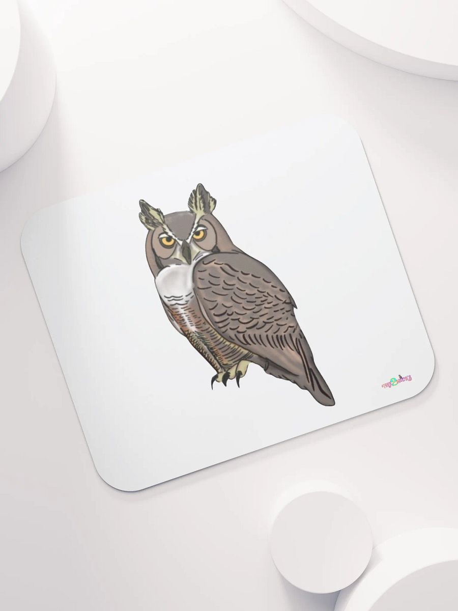 Owl Logo Classic Mouse Pad (White) product image (7)