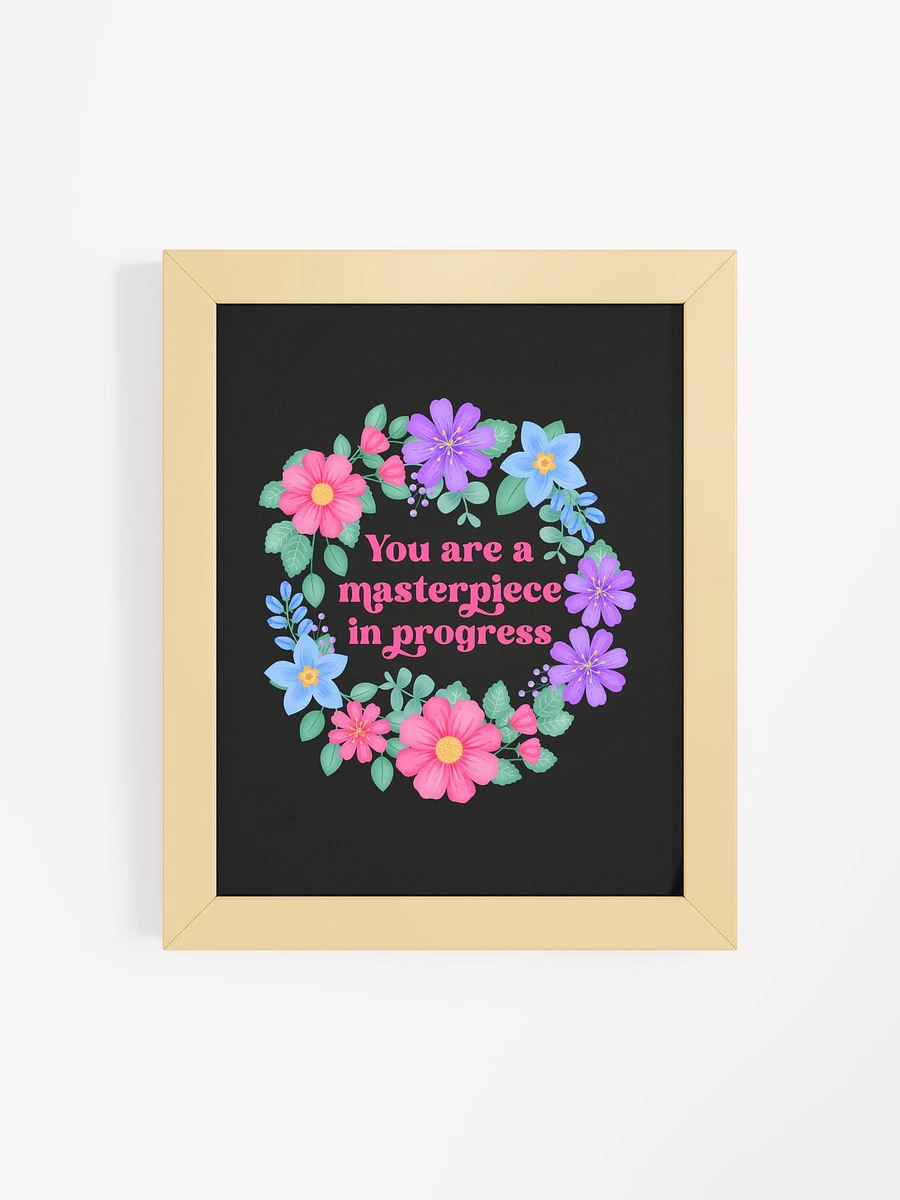 You are a masterpiece in progress - Motivational Wall Art Black product image (1)