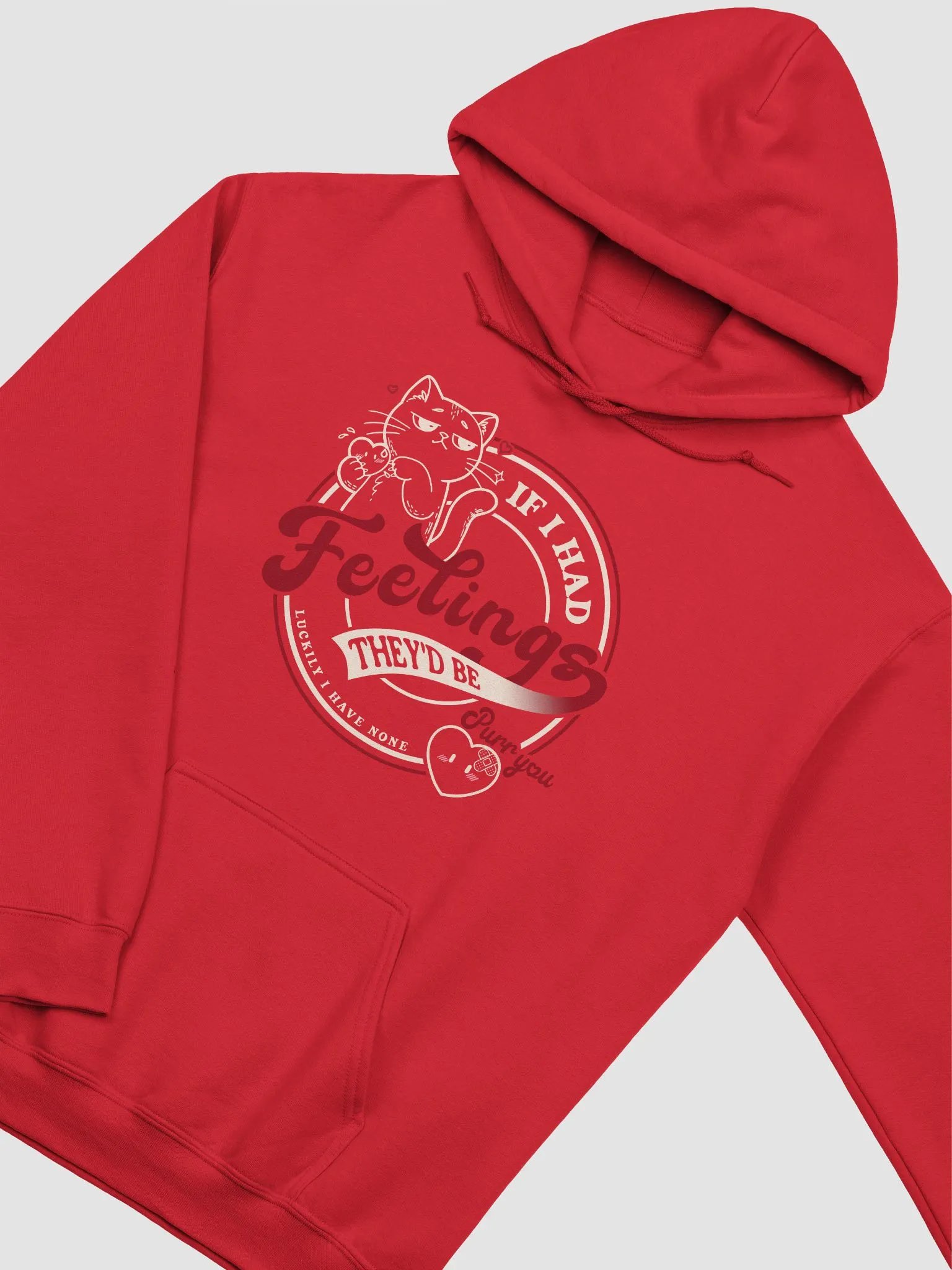 Paws Off My Heart -regular fit hoodie WHITE product image (1)