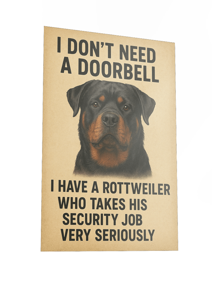 Serious Rottweiler Security Poster product image (4)