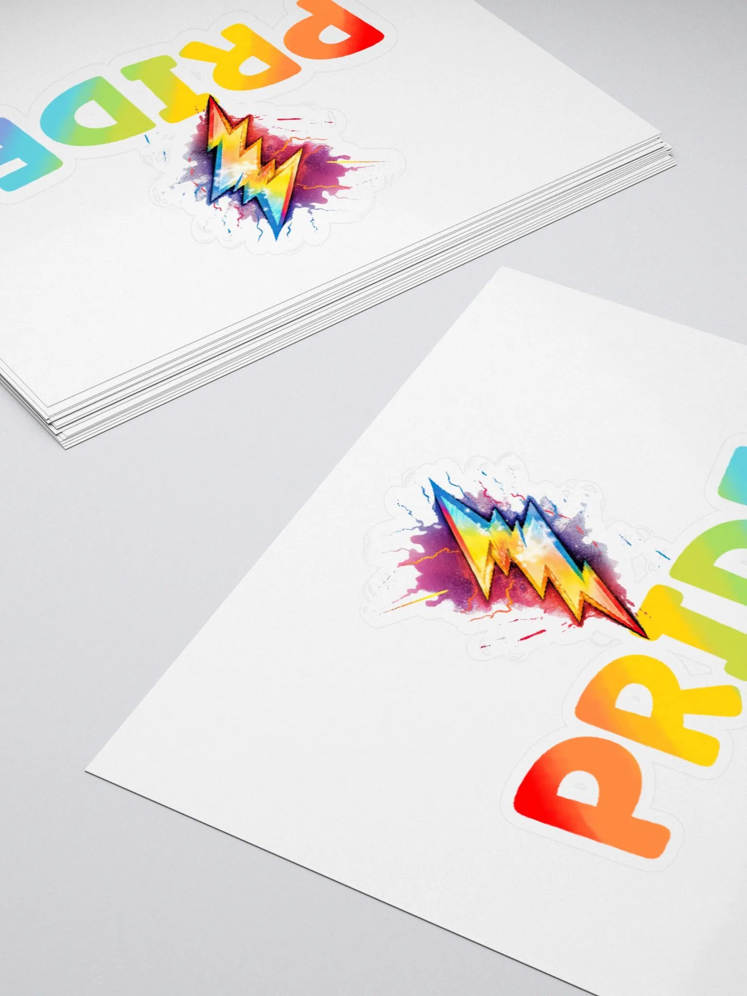 Pride Lightning Bolt Kiss Cut Stickers product image (10)