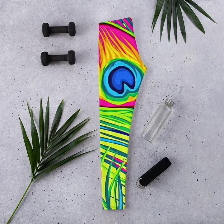 Peacock Feathers Fantasy Leggings product image (2)