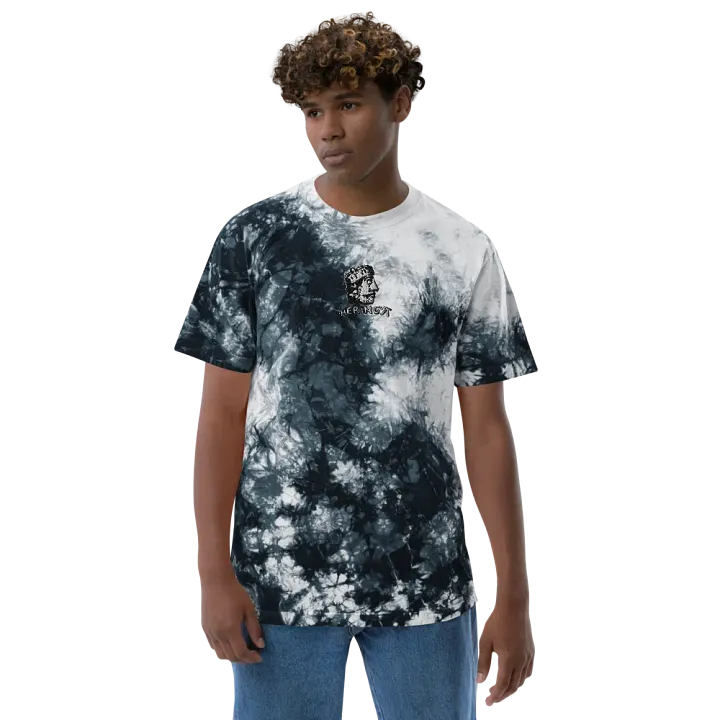 SHAKA WEAR OVERSIZED TIE-DYE T-SHIRT WITH CENTERED EMBROIDERED HERINGA LOGO product image (1)