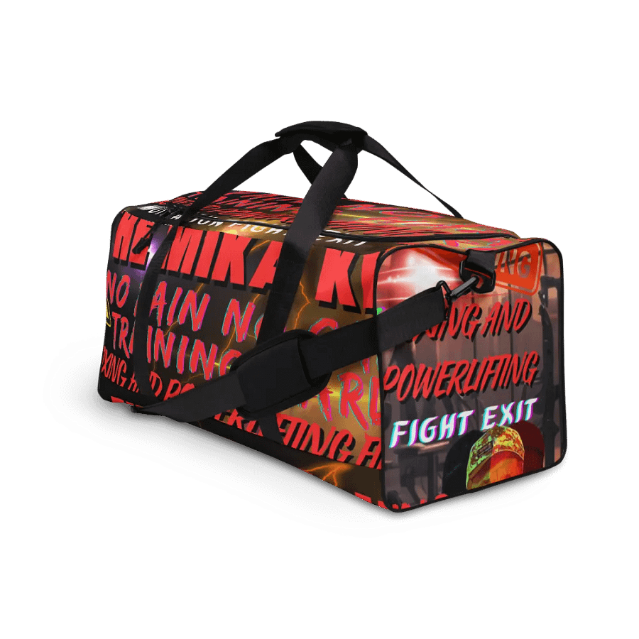 Bolsa de lona macuto sport para gimnasio deportes fitness boxeo By The Mika King Wear No Pain No Gain Training Hard Serie. product image (10)